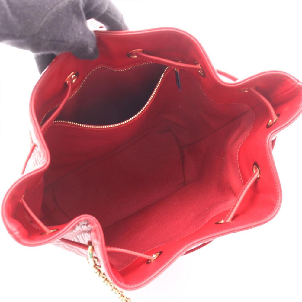 Celine Charm Backpack Rucksack Daypack Leather Red - Picture 3 of 4